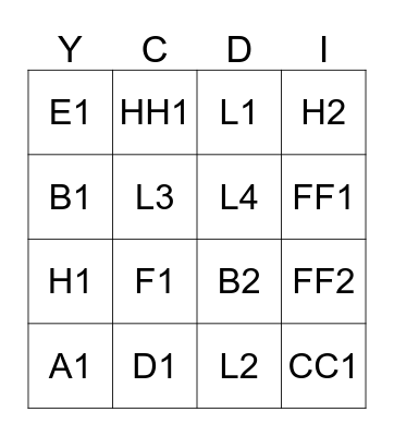 IXL * LANGUAGE Bingo Card