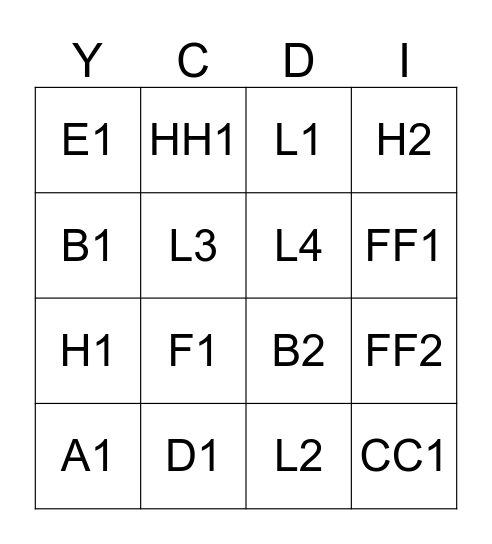 IXL * LANGUAGE Bingo Card