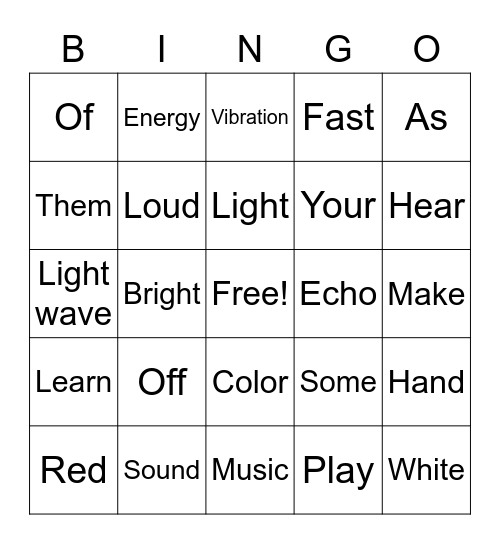 March Bingo Card