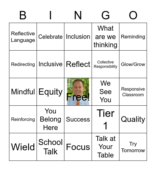 School Talk & Responsive Classroom Bingo Card