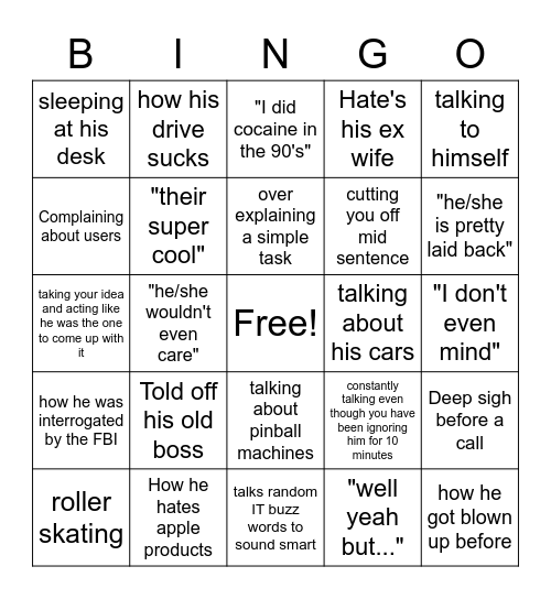 Bingo my Dingo Bingo Card