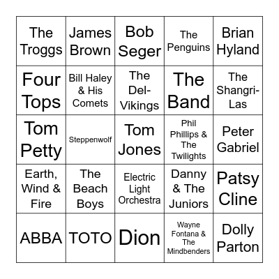 Game 2 Bingo Card