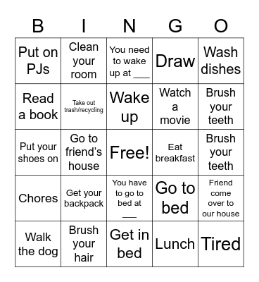 ASL 10/24 Vocab Bingo Card