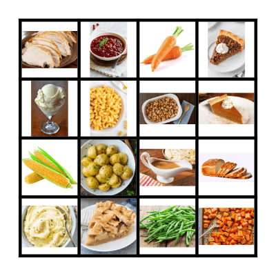 Thanksgiving Bingo Card