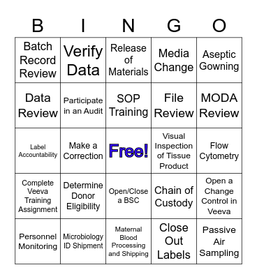 Quality Day Bingo at Celularity! Bingo Card