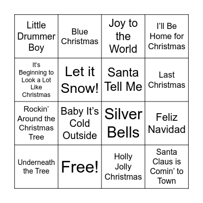 SINGO Bingo Card
