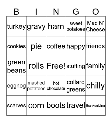 november is here! Bingo Card