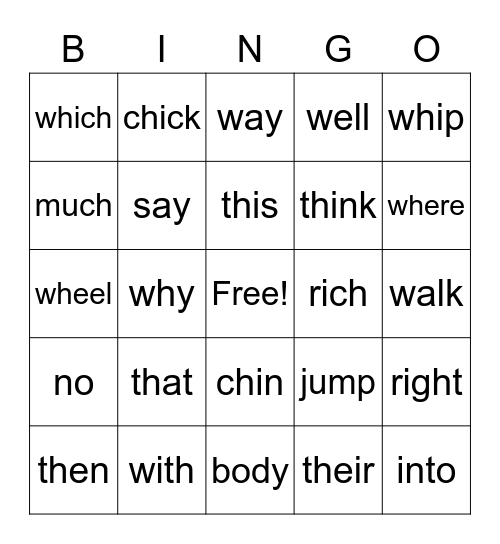 Grade 1 HMH Module 4 Week 2 Bingo Card