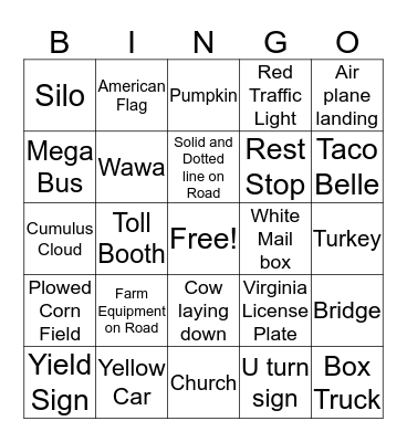 Delaware Bingo A Bingo Card