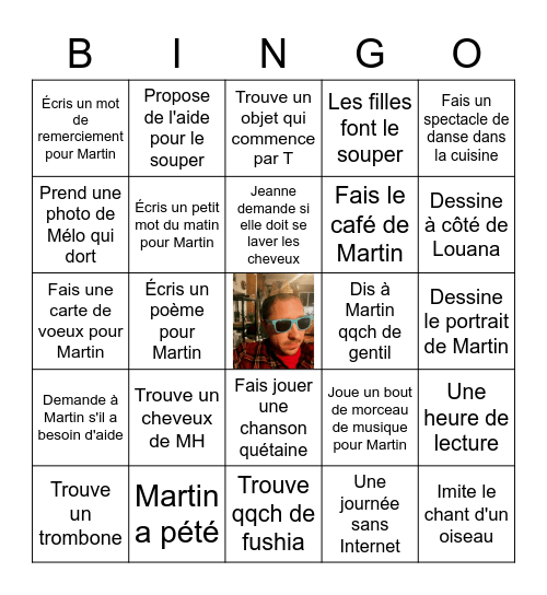 Bonne fête Martin! Bingo Card