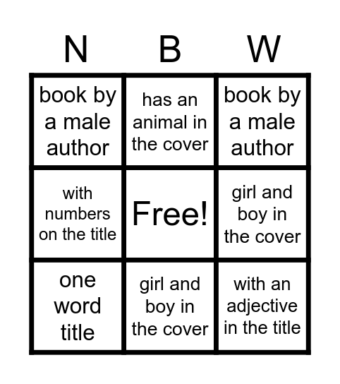 BOOK BINGO Card