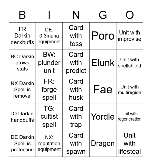 LoR Patch Darkin Set #3 Bingo Card