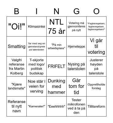 NTL LM-bingo Card