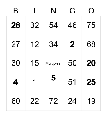 Bingo Card Bingo Card