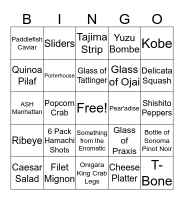 Sales Bingo! Bingo Card