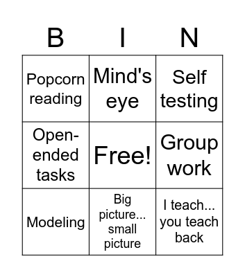 Top Hits BINGO Card