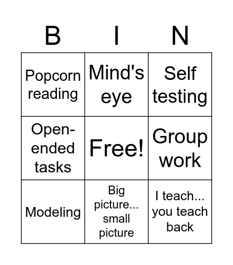 Top Hits BINGO Card