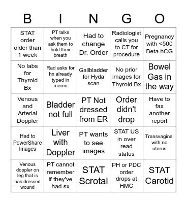 US BINGO Card