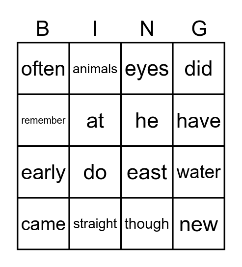 Second Grade 2nd Quartdr #2 Bingo Card