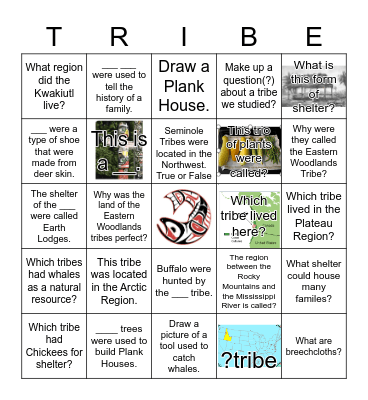 Tribal Bingo Card
