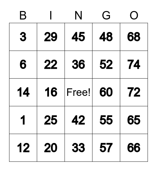 Finance & Accounting BINGO Game Bingo Card