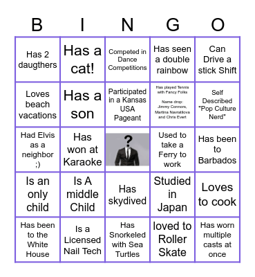 This is an Office Party Bingo Card