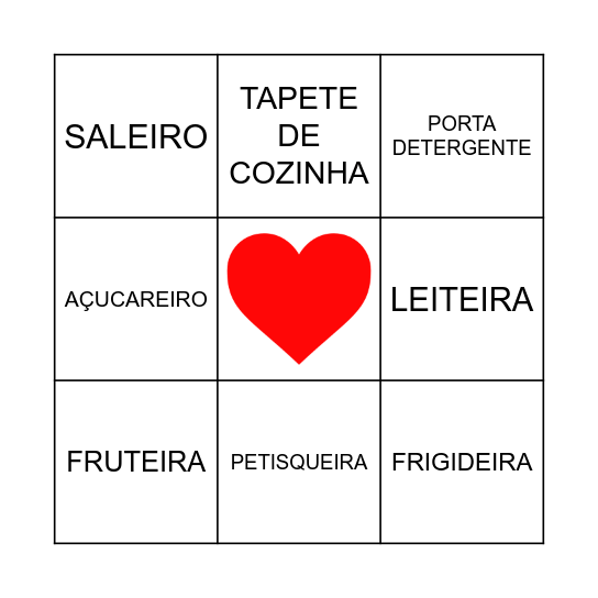 THAMIRES E JEFFERSON Bingo Card