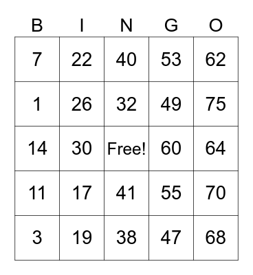 Finance & Accounting BINGO game Bingo Card