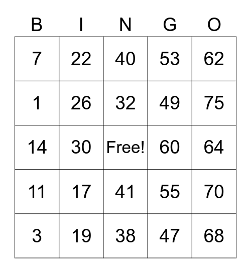 Finance & Accounting BINGO game Bingo Card