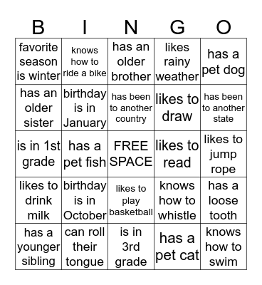 Bingo Card