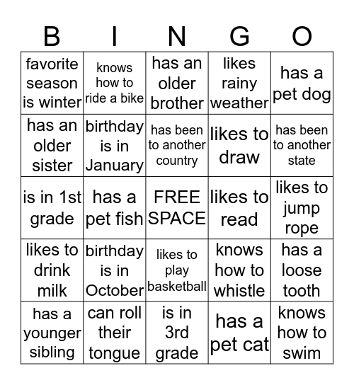 Bingo Card