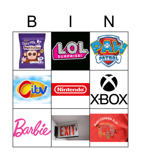 Environmental Print Bingo Card