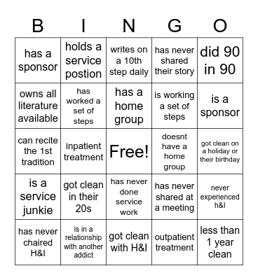 Ice Breaker Bingo Card