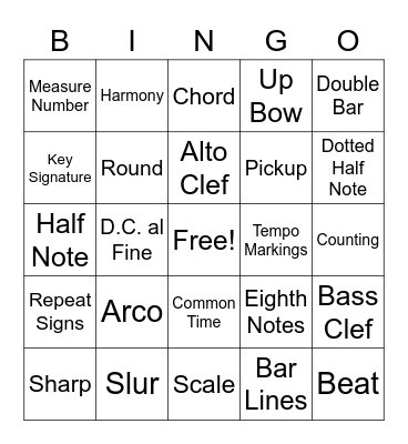 Word Wall Bingo Card