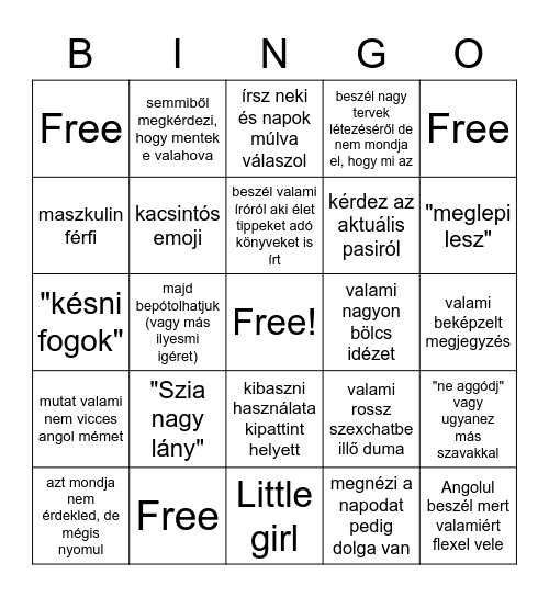 Martin Bingo Card