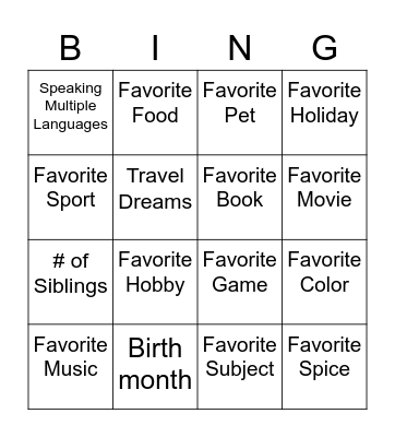 Find Someone Who Shares Bingo Card