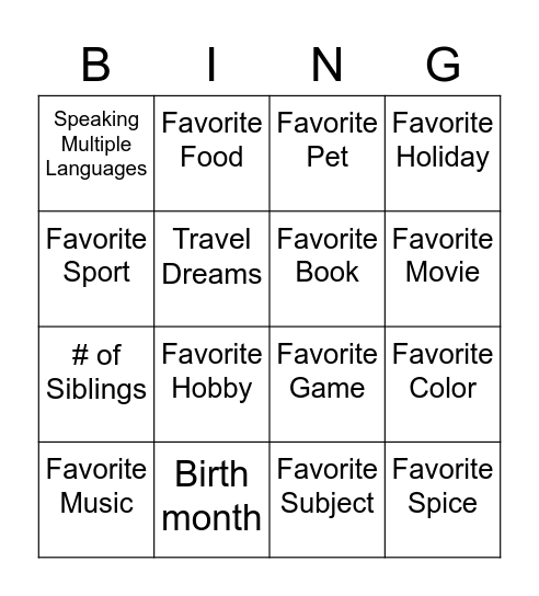 Find Someone Who Shares Bingo Card