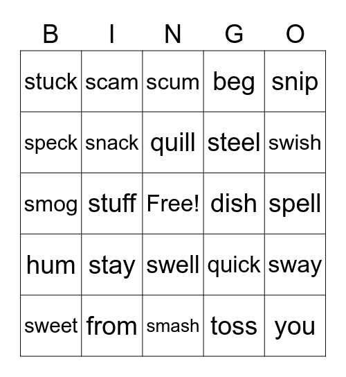 Level 15 Bingo Card