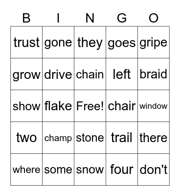 Level 27 Bingo Card