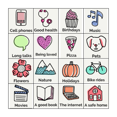 Gratitude BINGO Card