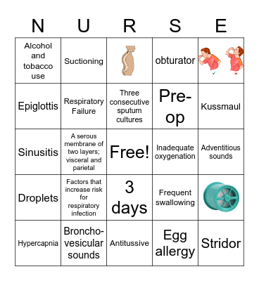 Respiratory Bingo Card