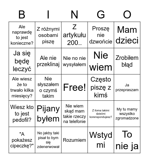 ECPU Bingo Card