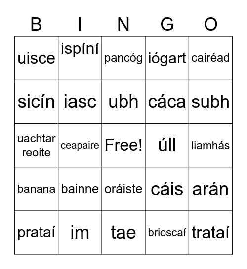 Bia Bingo Card