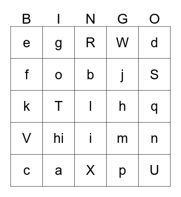 Cub Scout Bingo Card