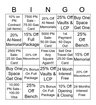 Twenty-Five Days Of Giving!!!!! Bingo Card