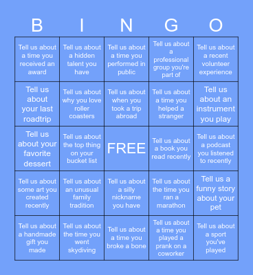 GSQE Teambuilding (SG) Bingo Card