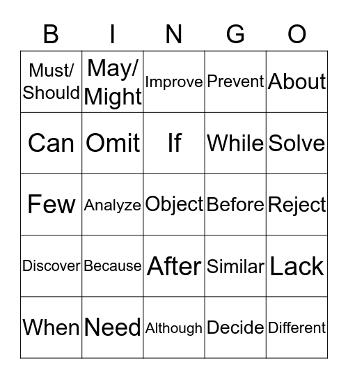 Clear the Clutter Bingo Card