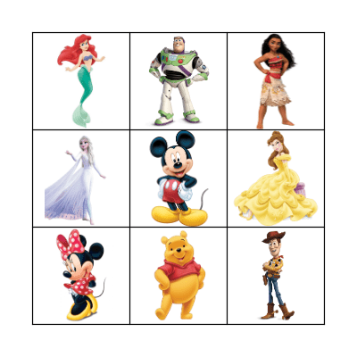 Disney Bingo Card