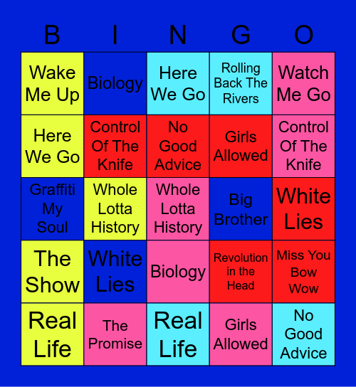 Chase - Sound Of The Underground Bingo Card