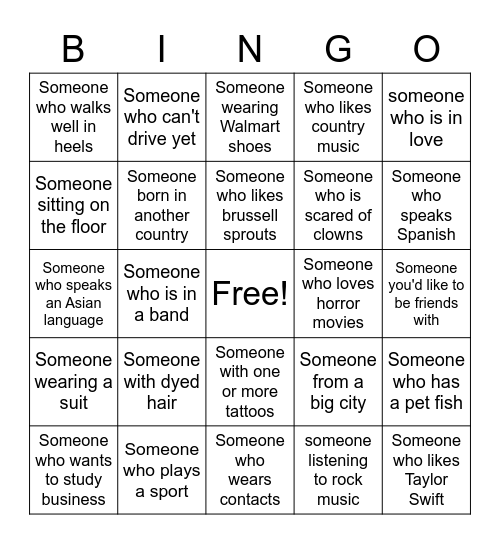 San Luis Icebreaker Bingo Card